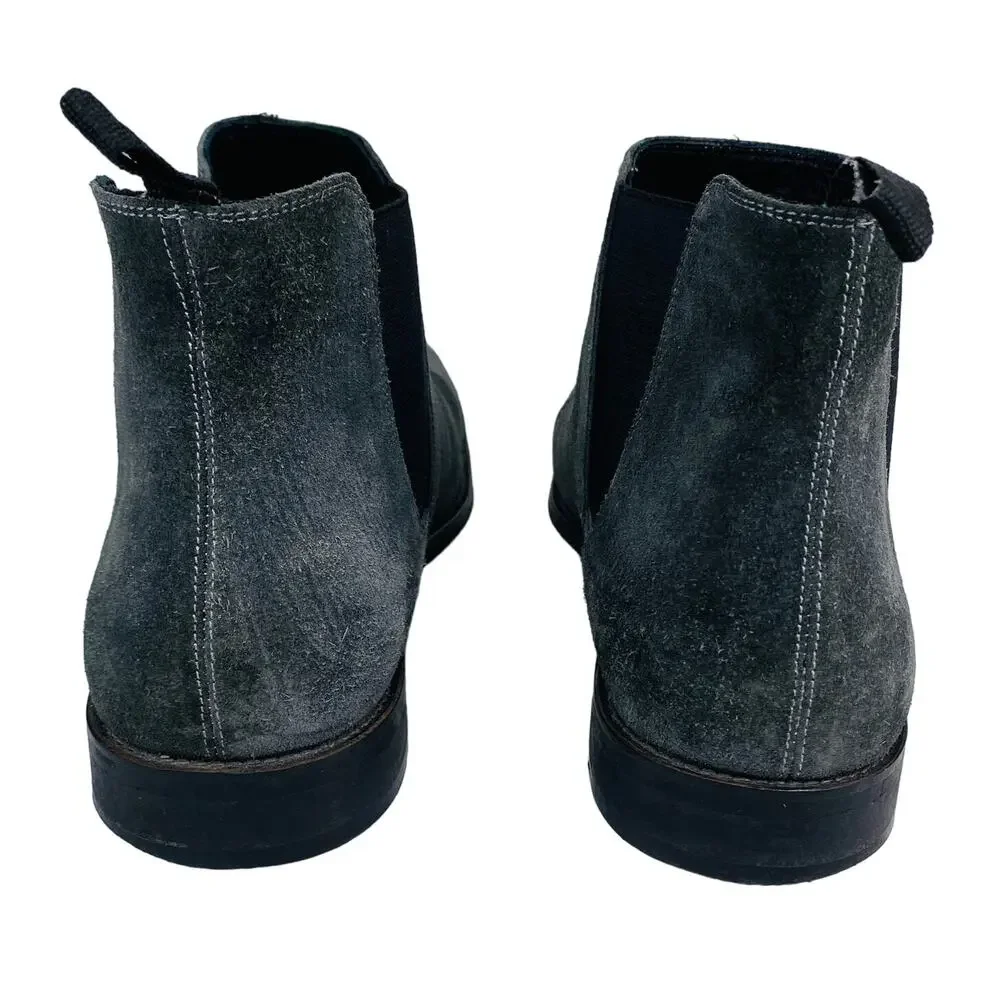 ORO Los Angeles Classic Chelsea Boots Gray Suede 9 EU42